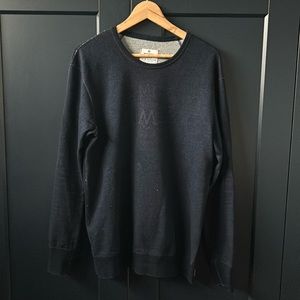 Club Monaco x Reigning Champ Logo Crew Neck Sweater Heritage Large